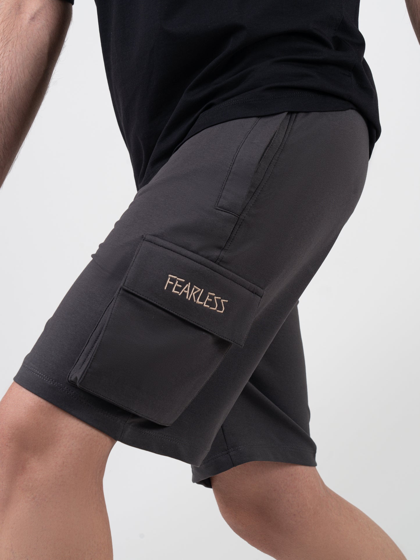 Fearless Cargo Shorts For Men - Steel Grey