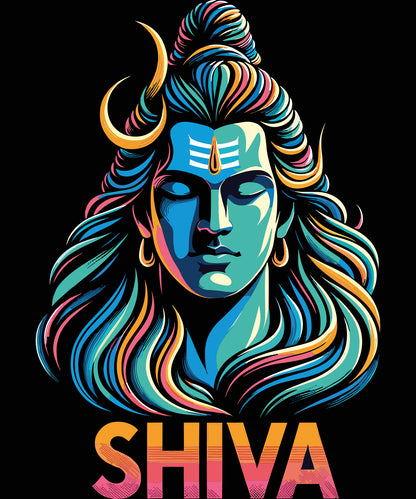 Shiva Black DropShoulder T-Shirt