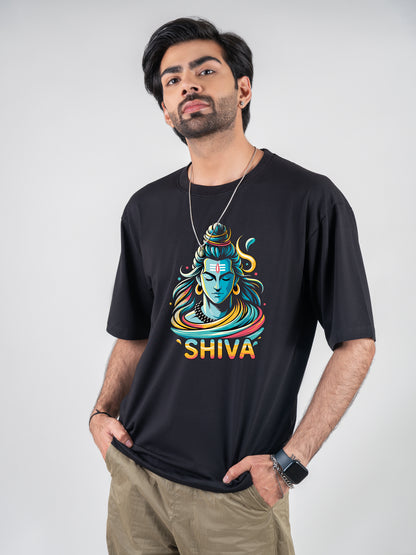 Shiva Black DropShoulder T-Shirt