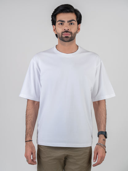 Classic Plain White Dropshoulder T-shirt