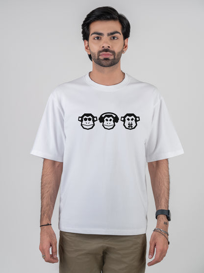 Modern Monkeys Drop-Shoulder T-Shirt - Embrace Minimalism with Style"