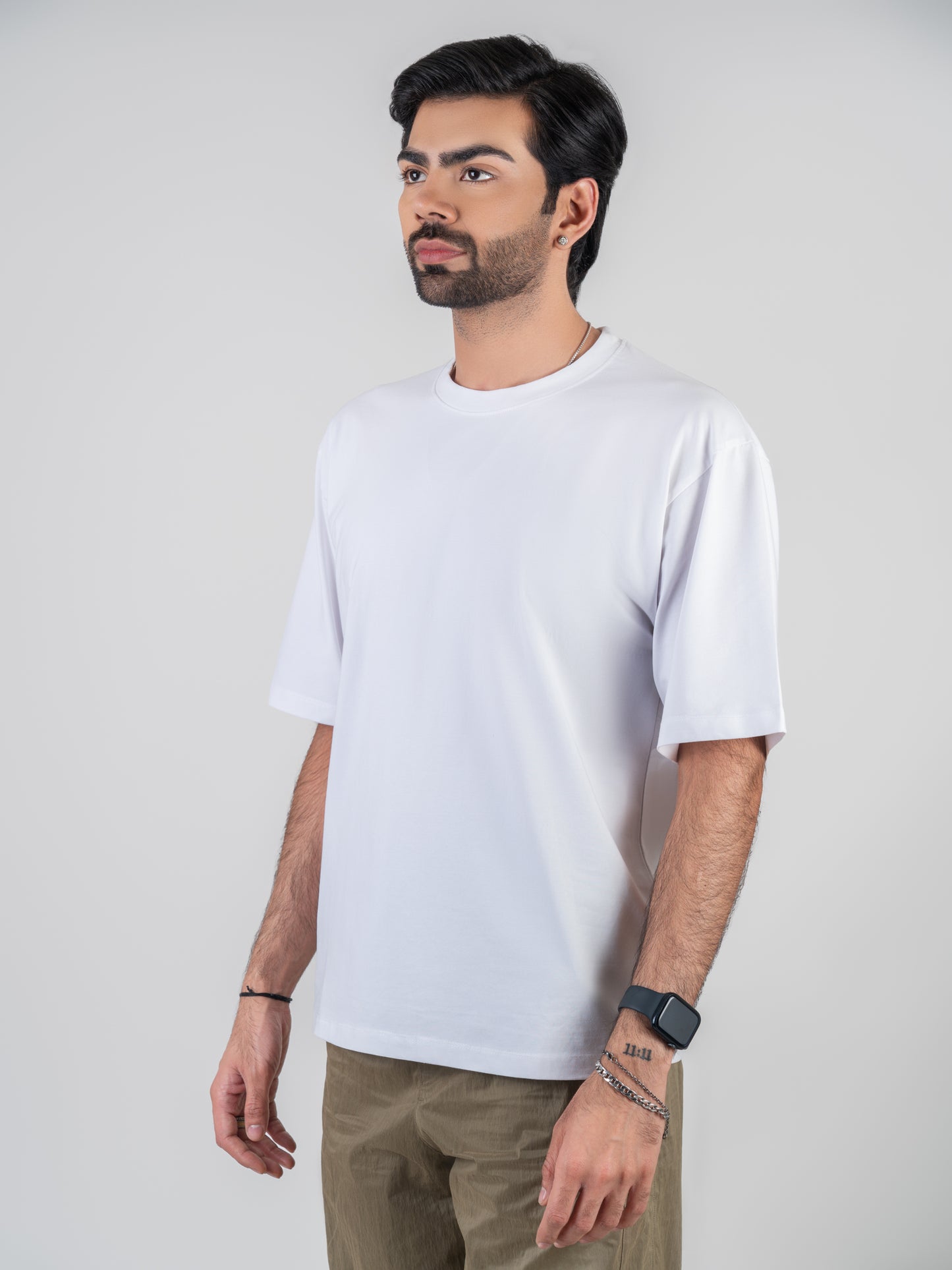 Classic Plain White Dropshoulder T-shirt