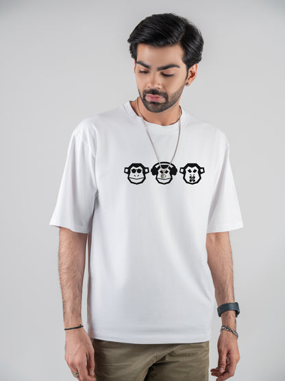 Modern Monkeys Drop-Shoulder T-Shirt - Embrace Minimalism with Style"