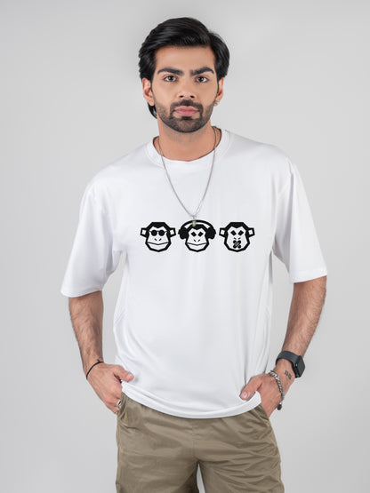 Modern Monkeys Drop-Shoulder T-Shirt - Embrace Minimalism with Style"