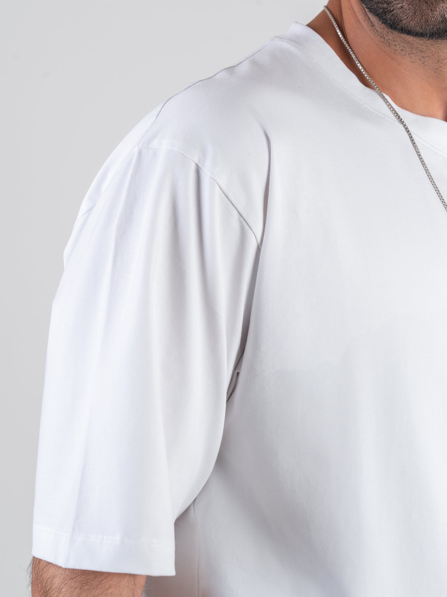 Classic Plain White Dropshoulder T-shirt
