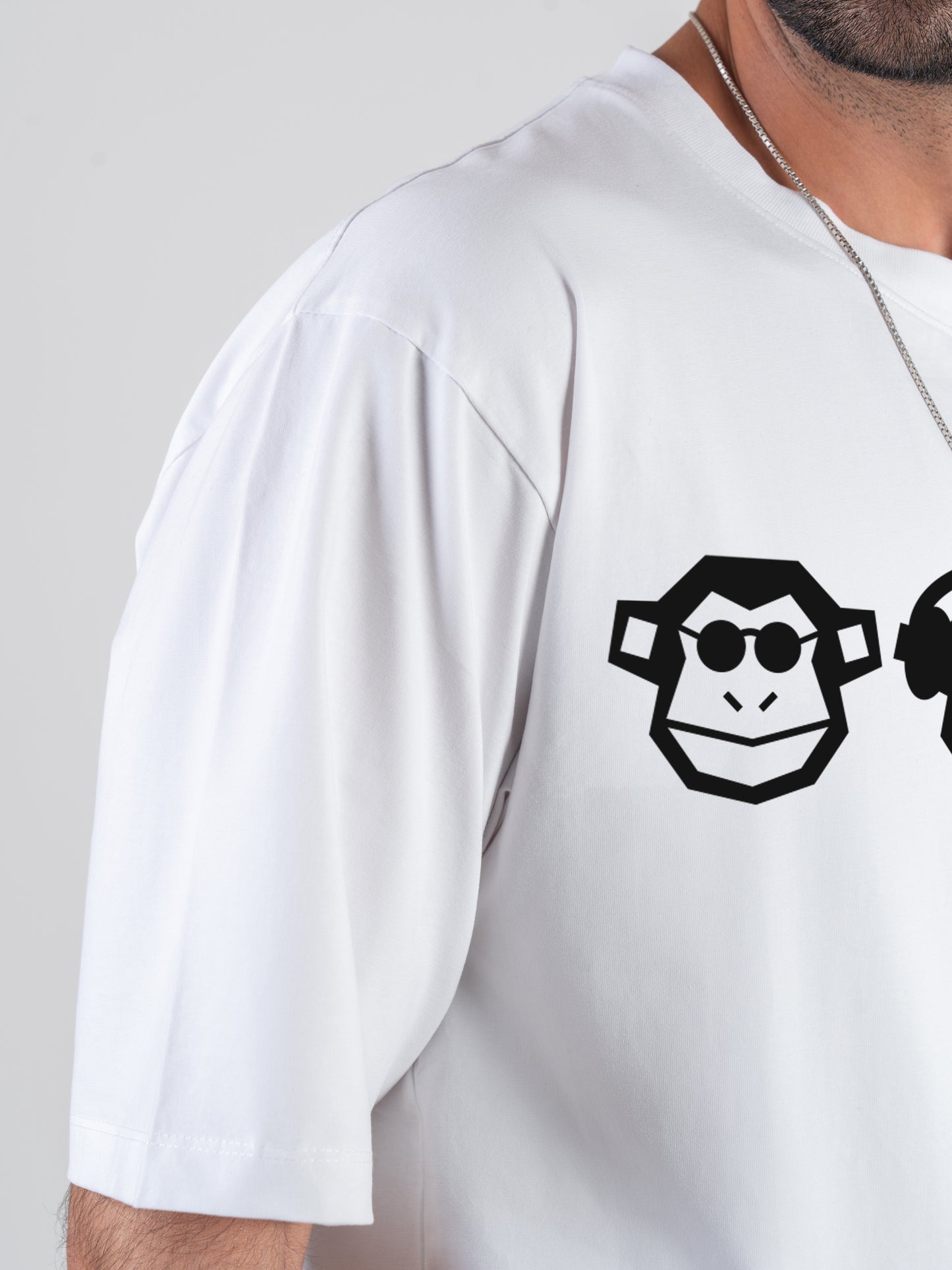 Modern Monkeys Drop-Shoulder T-Shirt - Embrace Minimalism with Style"