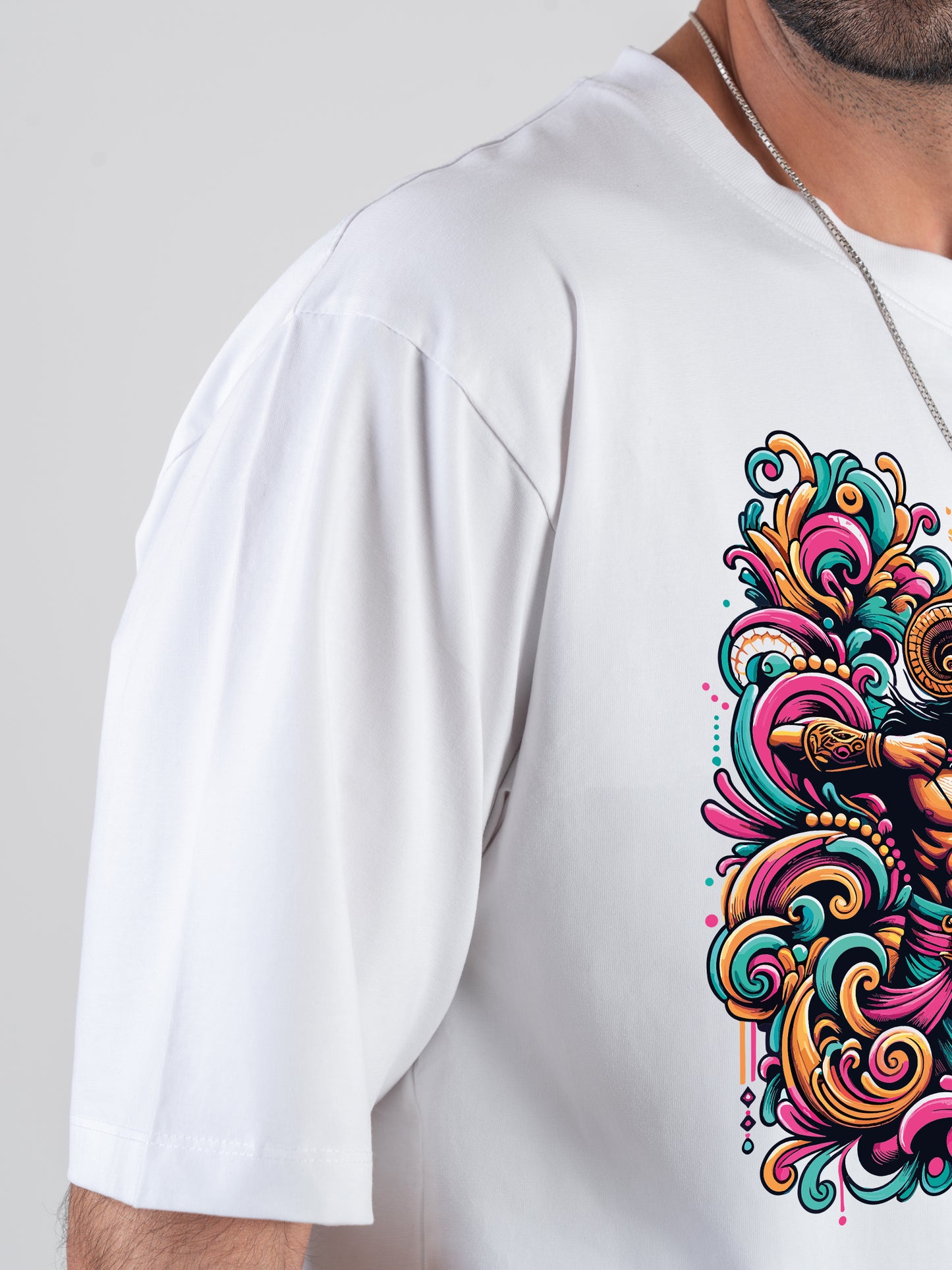 Shri Ram White DropShoulder T-Shirt