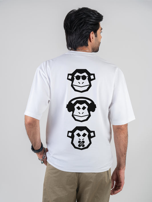 Modern Monkeys Drop-Shoulder T-Shirt - Embrace Minimalism with Style"