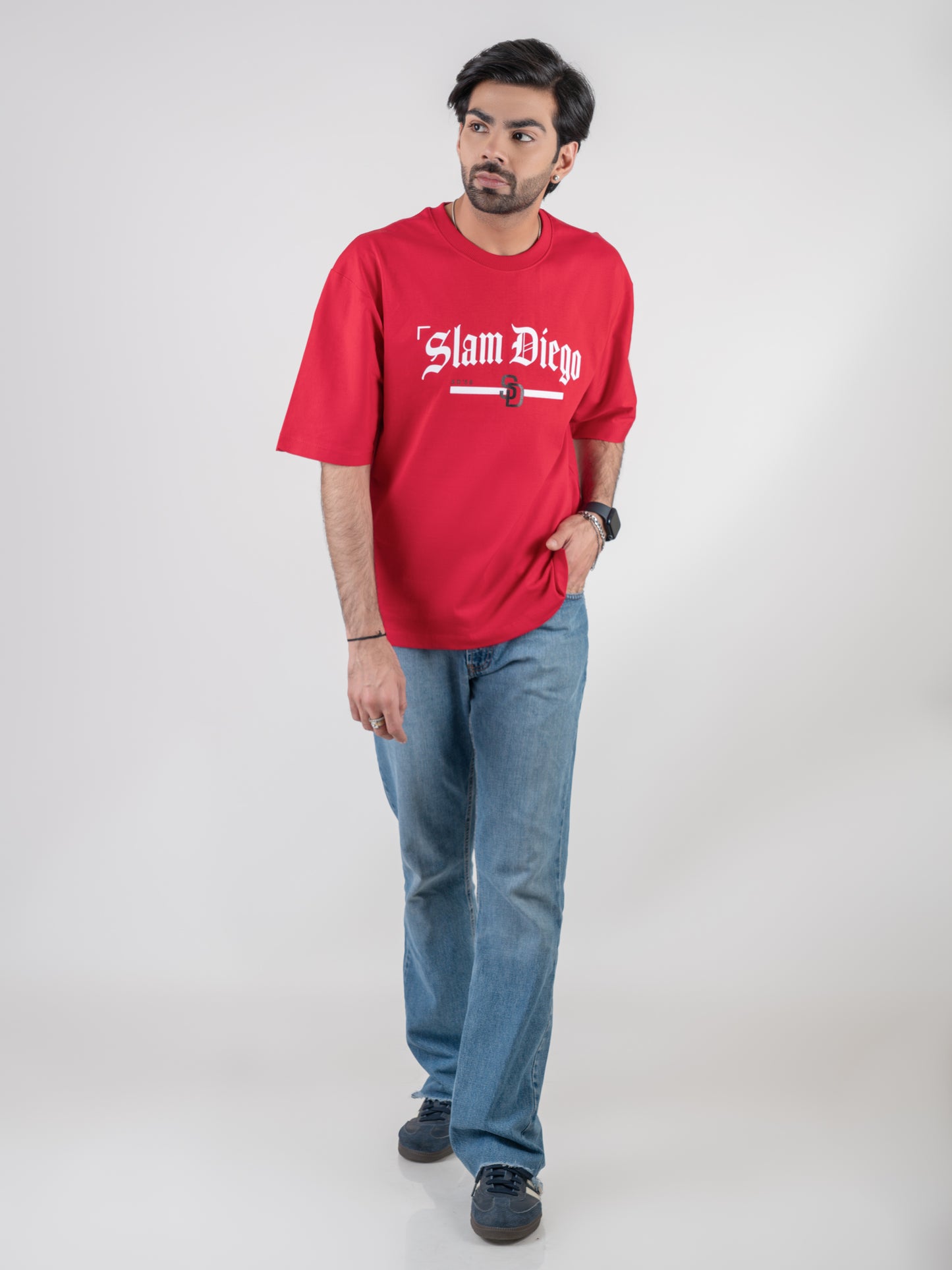 Slam Diego Printed Cotton Oversized Tshirt For Men