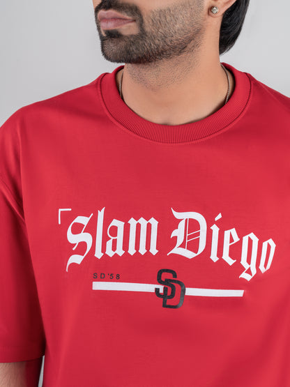 Slam Diego Printed Cotton Oversized Tshirt For Men