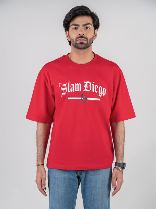 Slam Diego Printed Cotton Oversized Tshirt For Men