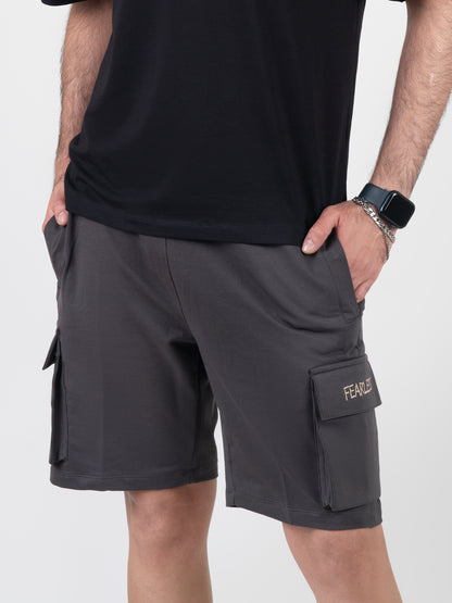 Fearless Cargo Shorts For Men - Steel Grey