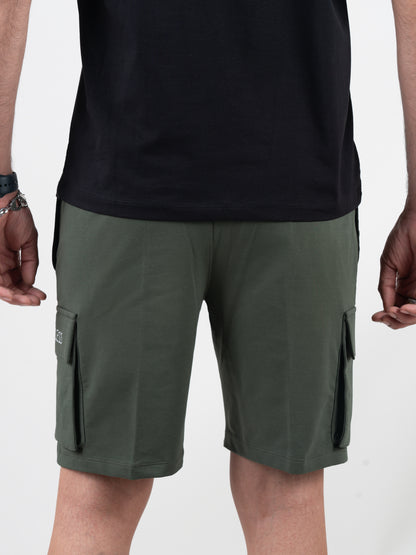 Fearless Cargo Shorts For Men - Olive Green