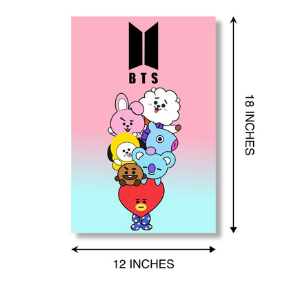 BTS X BT21 Wall Poster