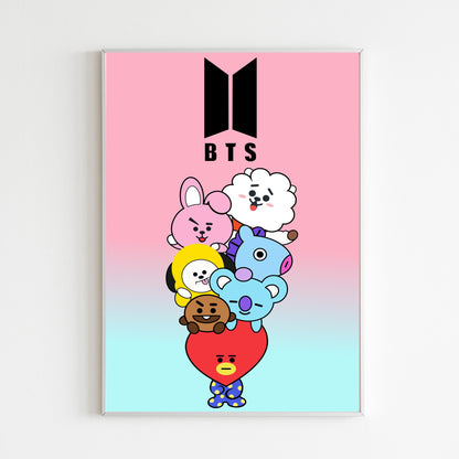 BTS X BT21 Wall Poster