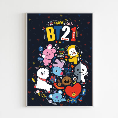 BT21 POSTER - BTS Wall Poster