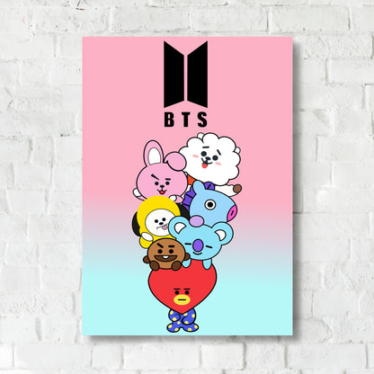 BTS X BT21 Wall Poster